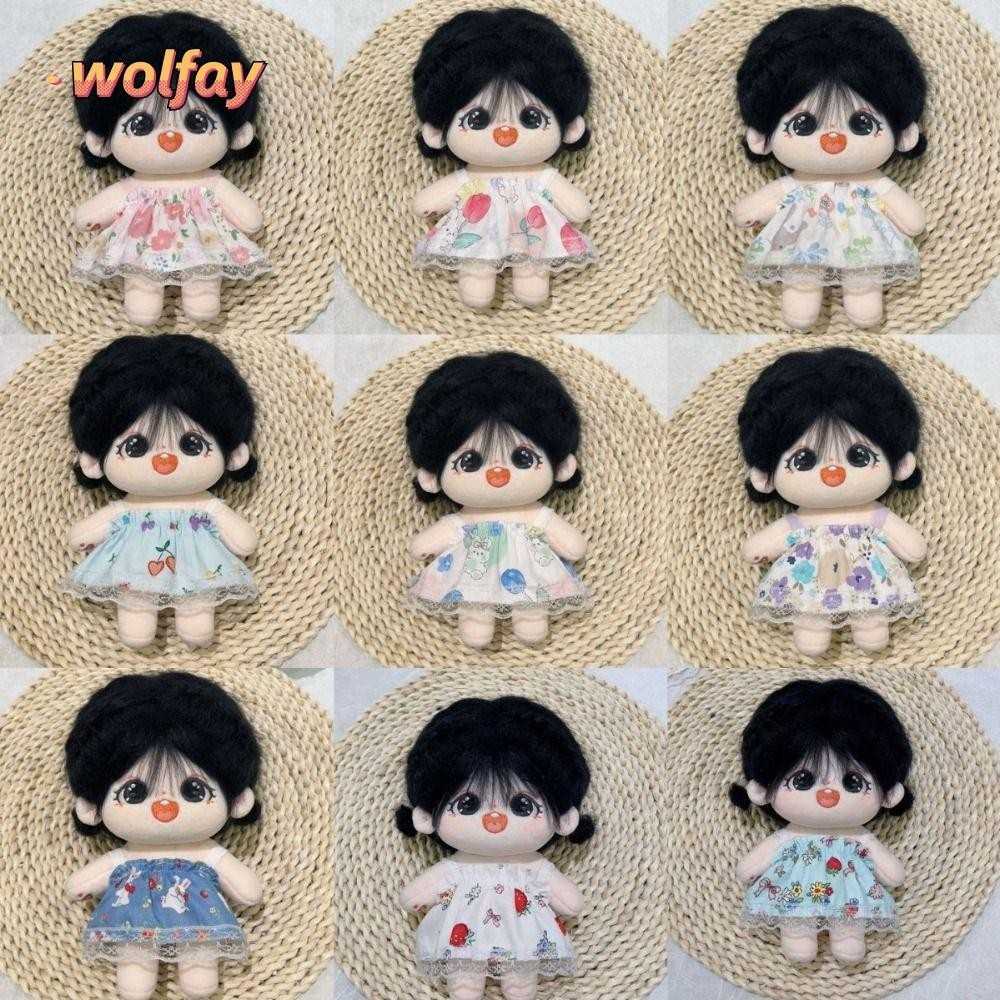 Wolfay Doll เสื้อผ้าน่ารัก, เครื่องประดับชุดเจ้าหญิงน่ารัก, ชุดเดรสแฟชั่นกระโปรง 20 ซม. ตุ๊กตาผ้าฝ้าย/ตุ๊กตาไอดอล EXO