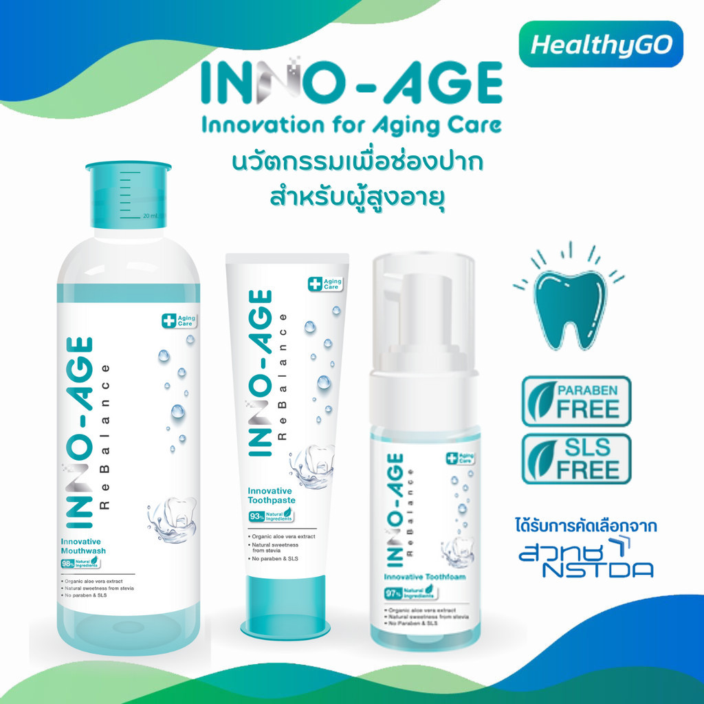 INNO-AGE อินโนเอจ นวัตกรรมเพื่อช่องปาก สำหรับผู้สูงอายุหรือผู้ป่วยติดเตียง
