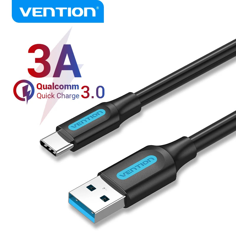 Vention สาย USB Type C 3A สายชาร์จเร็ว USB 3.0 สายชาร์จข้อมูล Type-C