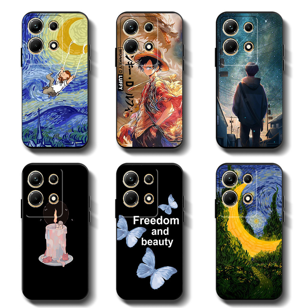 Softcase infinix note 30 4G X6833B X6716B / infinix note 30 5g x6711 Anticrack Casing คุณภาพสูง TPU cover Full Protection Silicon Black Rubber Case