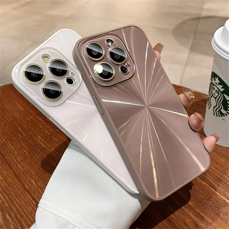 เคสโทรศัพท์หรูหราสําหรับ ไอโฟน 17 16 15 14 13 12 11 มือโปร สูงสุด กันกระแทกกันชนเลเซอร์รูปแบบปก