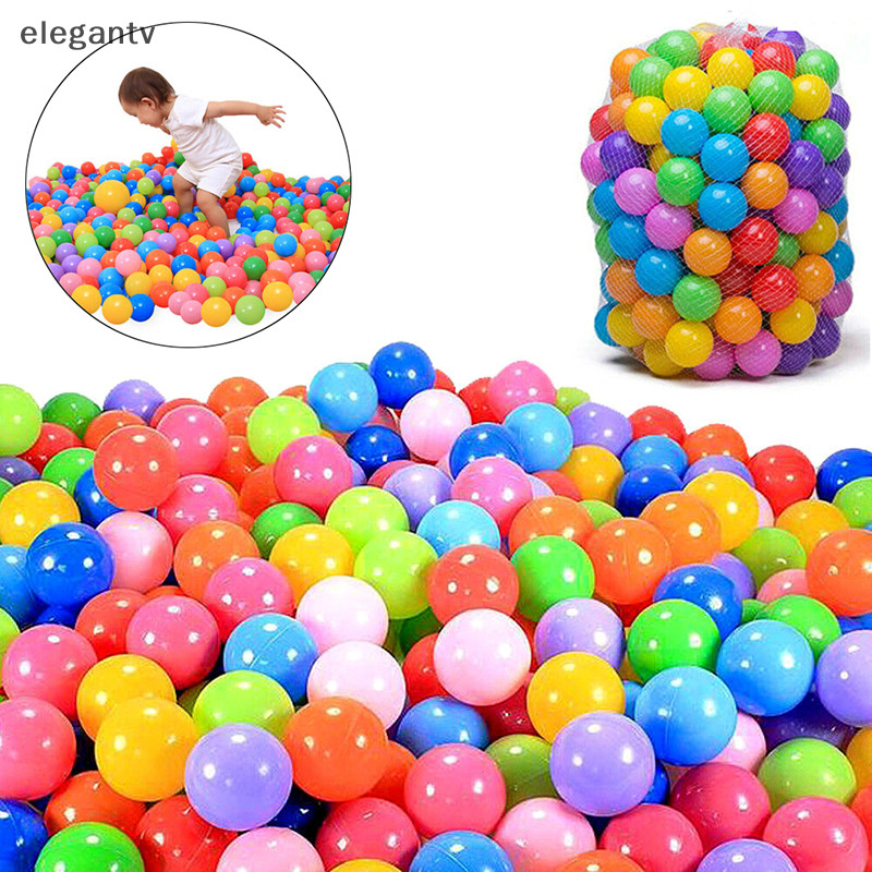 Egn 50/100/200pcs ลูกบอลพลาสติกสีสันสดใส Pit Balls Crush Proof Ocean ของเล่นเด็กเกม N