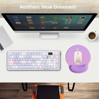 GOOJODOQ Ergonomic Mouse Pad with 14mm Wrist Rest & Anti-Slip Base Comfortable Durable & Easy to Clean