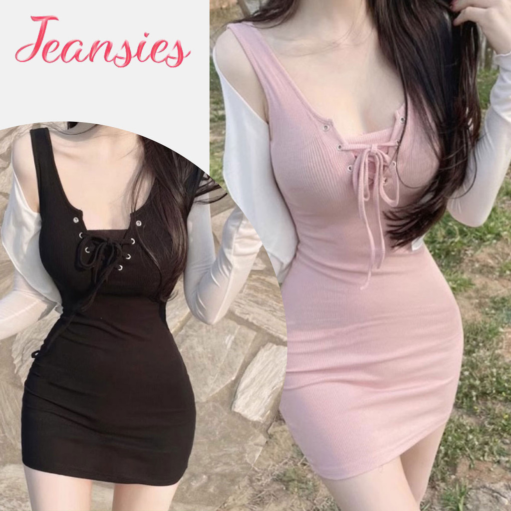 แบบใหม่ล่าสุด ชุดเเดรสสั้นรัดรูปสำหรับสาวๆใหม่ล่าสุด พร้อมส่ง
