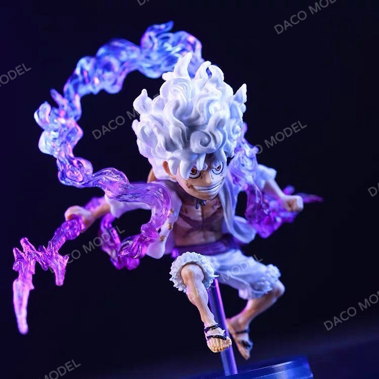 One Piece YZ Fifth Gear Nika Luffy รุ่น Q Ghost Island Final Figure Model ของขวัญตกแต่งเค้กสองมิติ