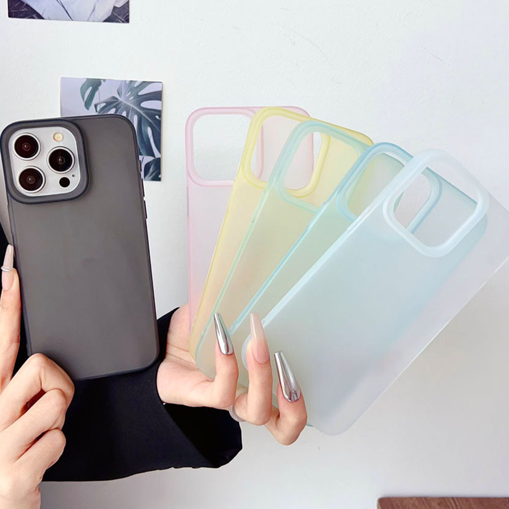 Matte Soft ซิลิโคน Transluecnt Clear เคสโทรศัพท์สําหรับ iPhone 15 14 Plus 13 12 11 Pro XS Max XR X กันกระแทก Slim Silky ผิวปกหลัง