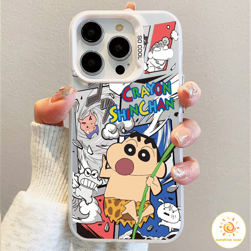 เคสโทรศัพท์ Creyon Shin-chin 09 สีสันสดใสสร้างสรรค์ ไอโฟน11 For iPhone12 13 14 15Pro MAX X XS XR XS 6 7 8 Plus SE 2020