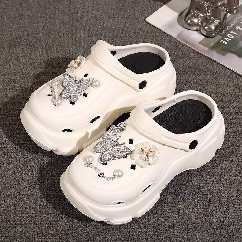 🍓EnJoy🍓 พร้อมส่ง (TO-8388/DOLL-1) (ขายแยกกัน)รองเท้าหัวโต แฟชั่น แตะแบบสวม เสริมส้น สูง 2 cm จิ๊บบิทตัวติดรองเท้า - รูปที่ 4