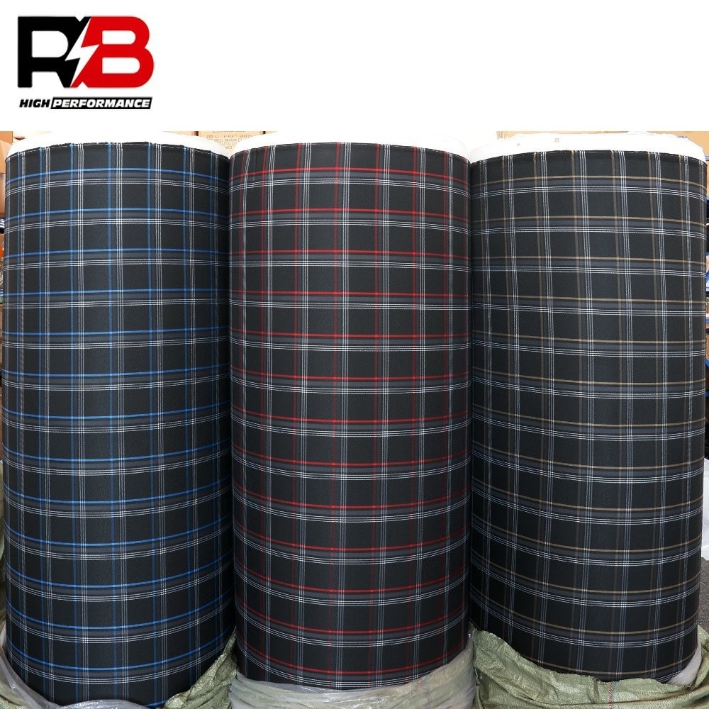 1M * 1.5M plaid ผ้าเบาะรองรถยนต์ภายในสำหรับ MK7 VW กอล์ฟ GTI