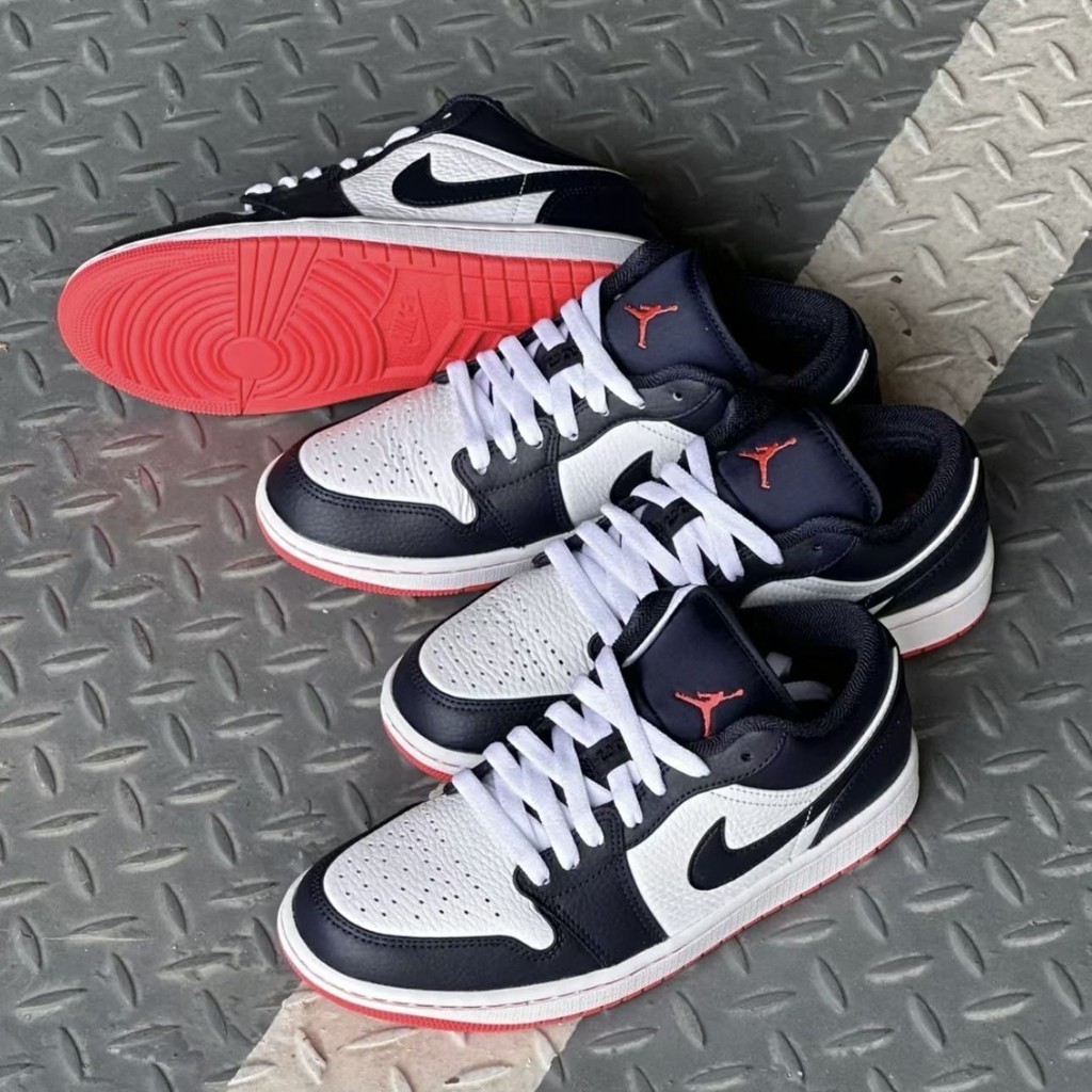 ฤดูร้อน AJ1 Midnight Blue Trend รองเท้าผ้าใบลำลองทรงเตี้ยอเนกประสงค์เหมาะสำหรับผู้ชายและผู้หญิงรองเท้ากีฬาระบายอากาศน้ำหนักเบาทนต่อการสึกหรอ