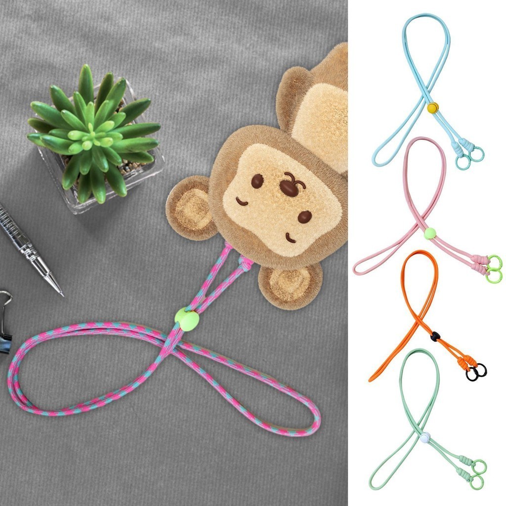 Baby สามของเล่นตุ๊กตา Lanyard ผู้ถือคอ Lanyard Cell Halter แหวนกุญแจถักที่ถอดออกได้ verasath