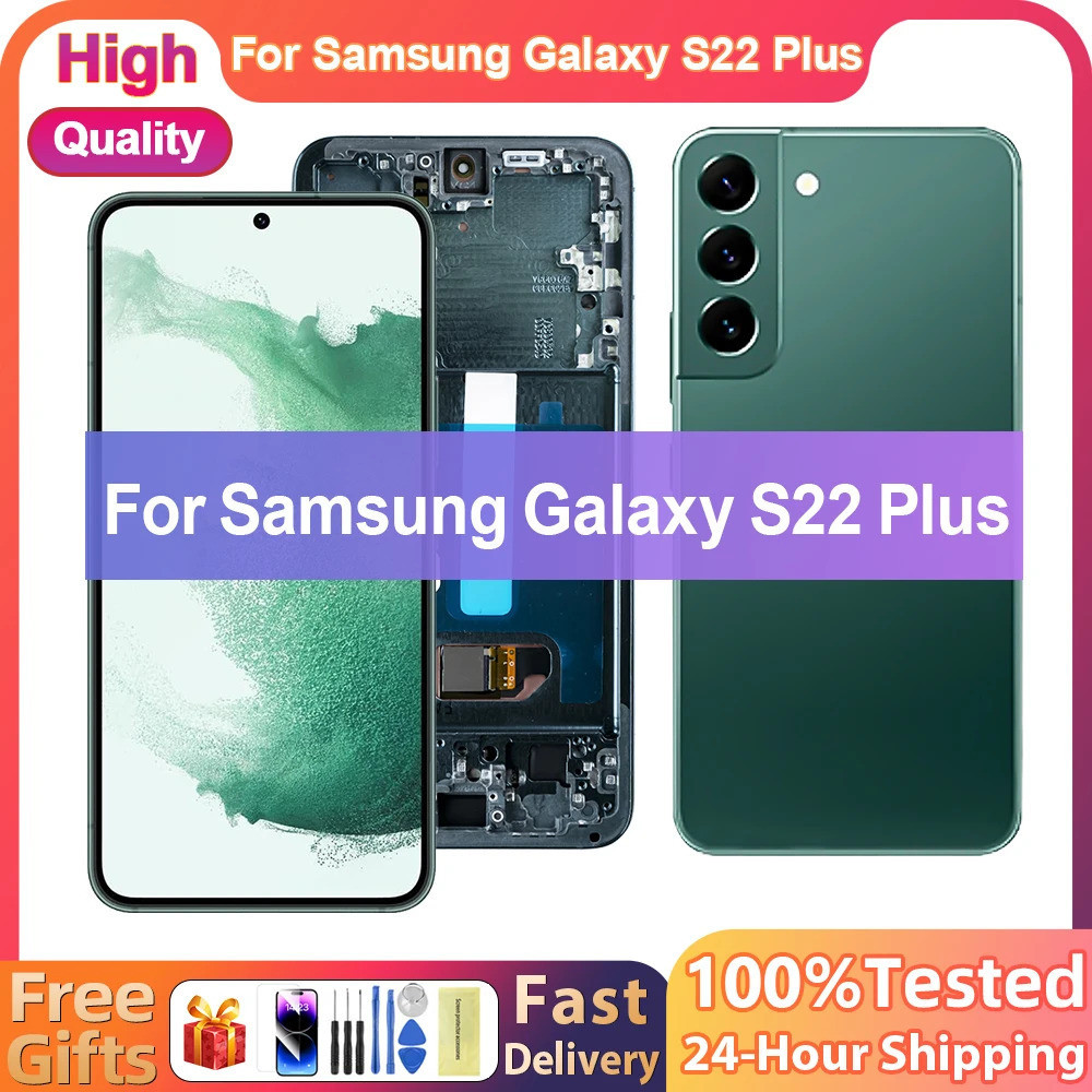 สําหรับ S22 + จอแสดงผลสําหรับ Samsung Galaxy S22 Plus จอแสดงผล LCD Touch สําหรับ Samsung S22 + S906B