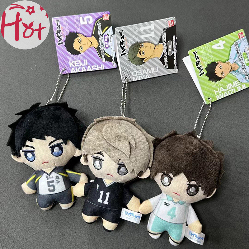 Ge 10 ซม.Mini Haikyuu ของเล่นตุ๊กตาวอลเลย์บอลยัดตุ๊กตา Hinata Shoyo Tobio Kageyama Yu Nishoya ตุ๊กตาพวงกุญแจของเล่นของขวัญสแควร์