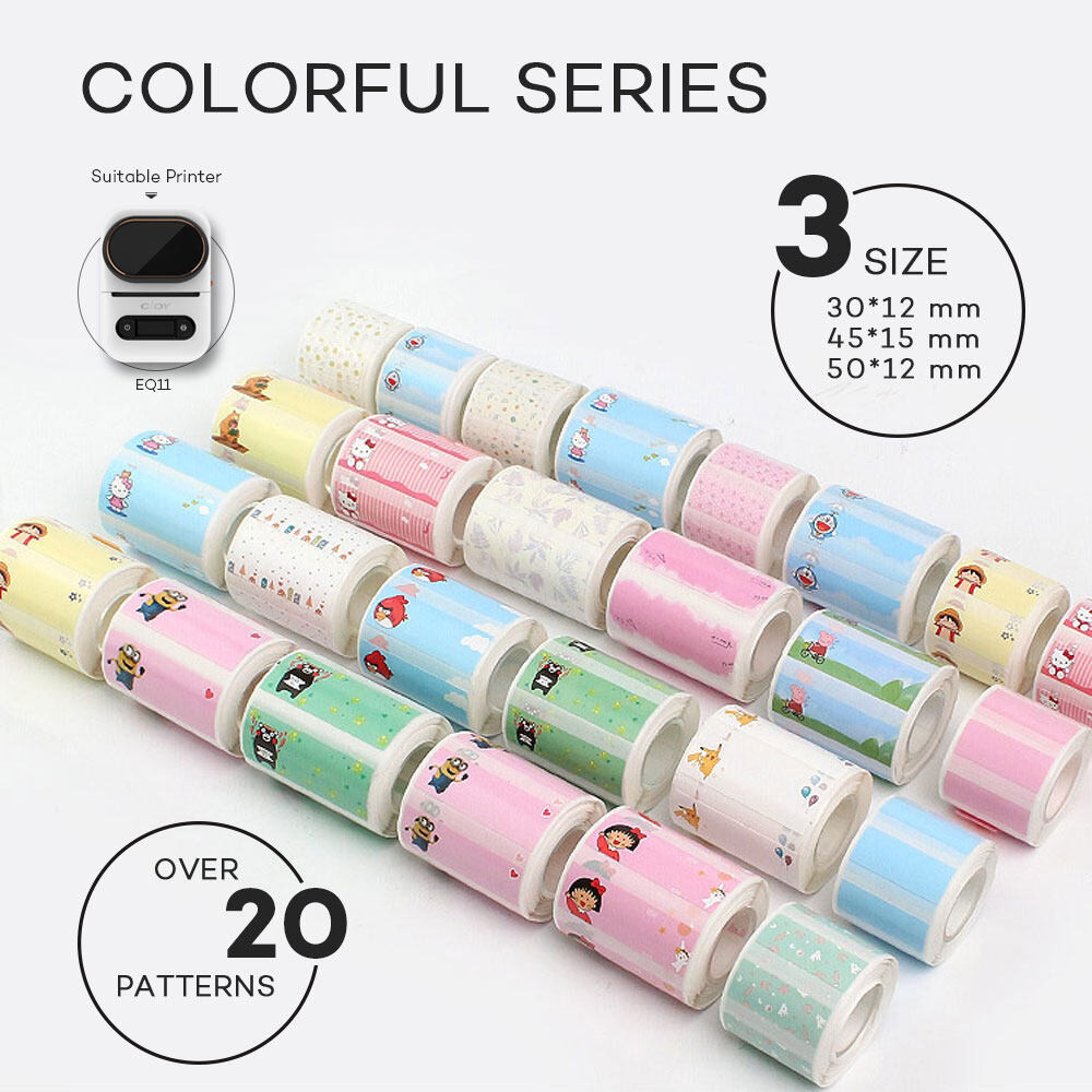 1 ม้วน Phomemo M110 M220 M200 เครื่องพิมพ์สติกเกอร์ Self-Adhesive กระดาษความร้อนสําหรับ EQ11 E210/P50/DETONG P1