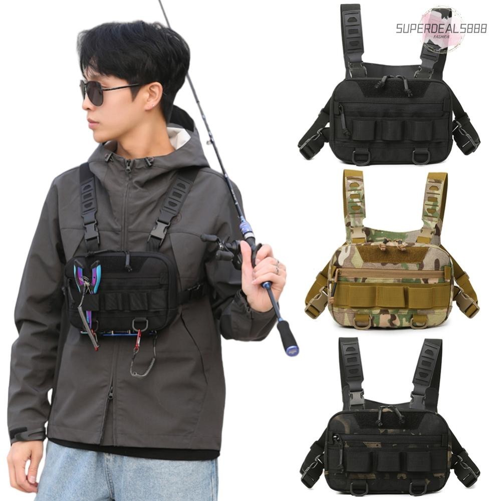 Climbing Camping Backpack กระเป๋าเป้เสื้อกั๊กเดินทางความจุขนาดใหญ่สําหรับกีฬากลางแจ้ง [SuperDeals888.th]