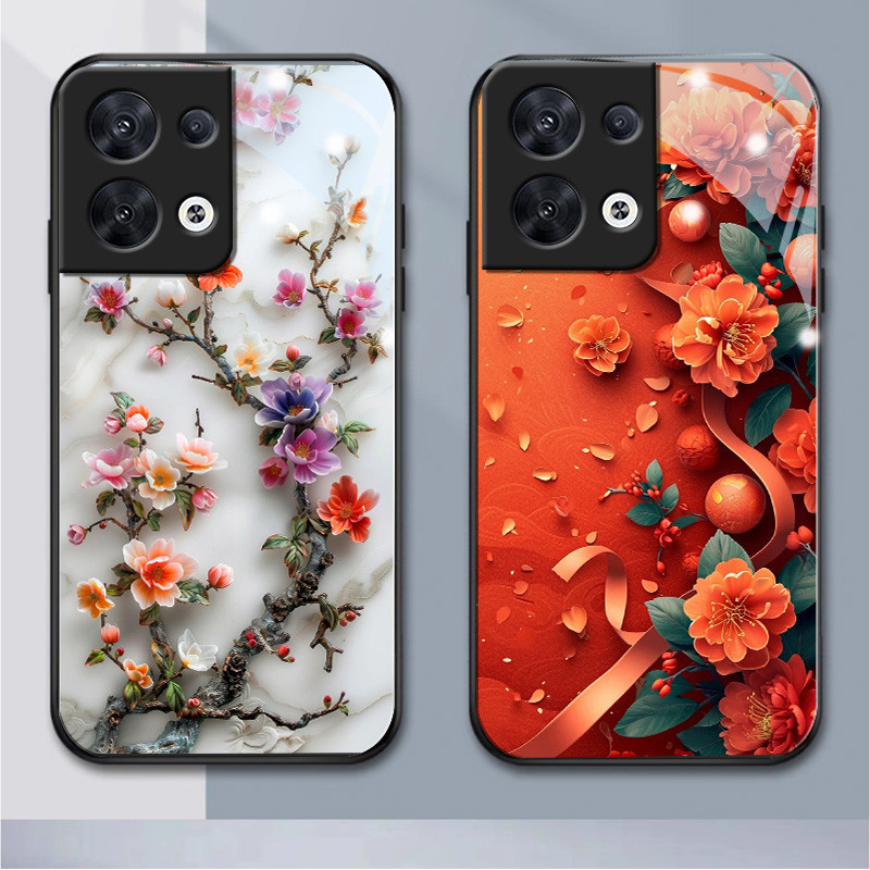 Elegant oppo reno แก้วเคสโทรศัพท์ reno8 5G reno3 4G reno5F 4f 4z 2f 2z 3pro reno4 4pro 5 5pro 5z 6 6