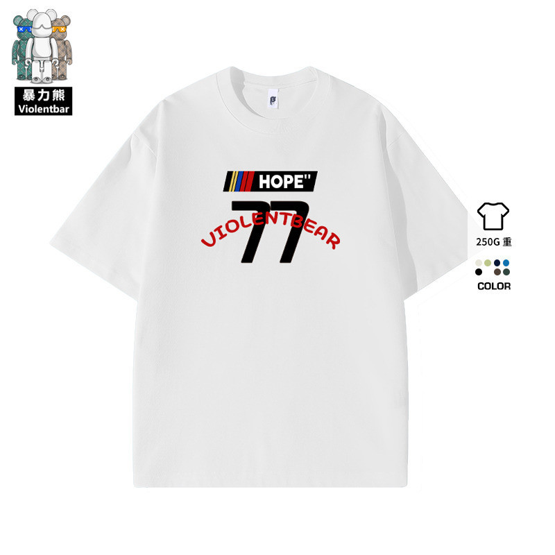 [พร้อมส่ง]【Violent Bear】Official upgrade 250 grams heavy Xin ชีฟอง เกาหลี oversize เสื้อกีฬา แฟชั่น