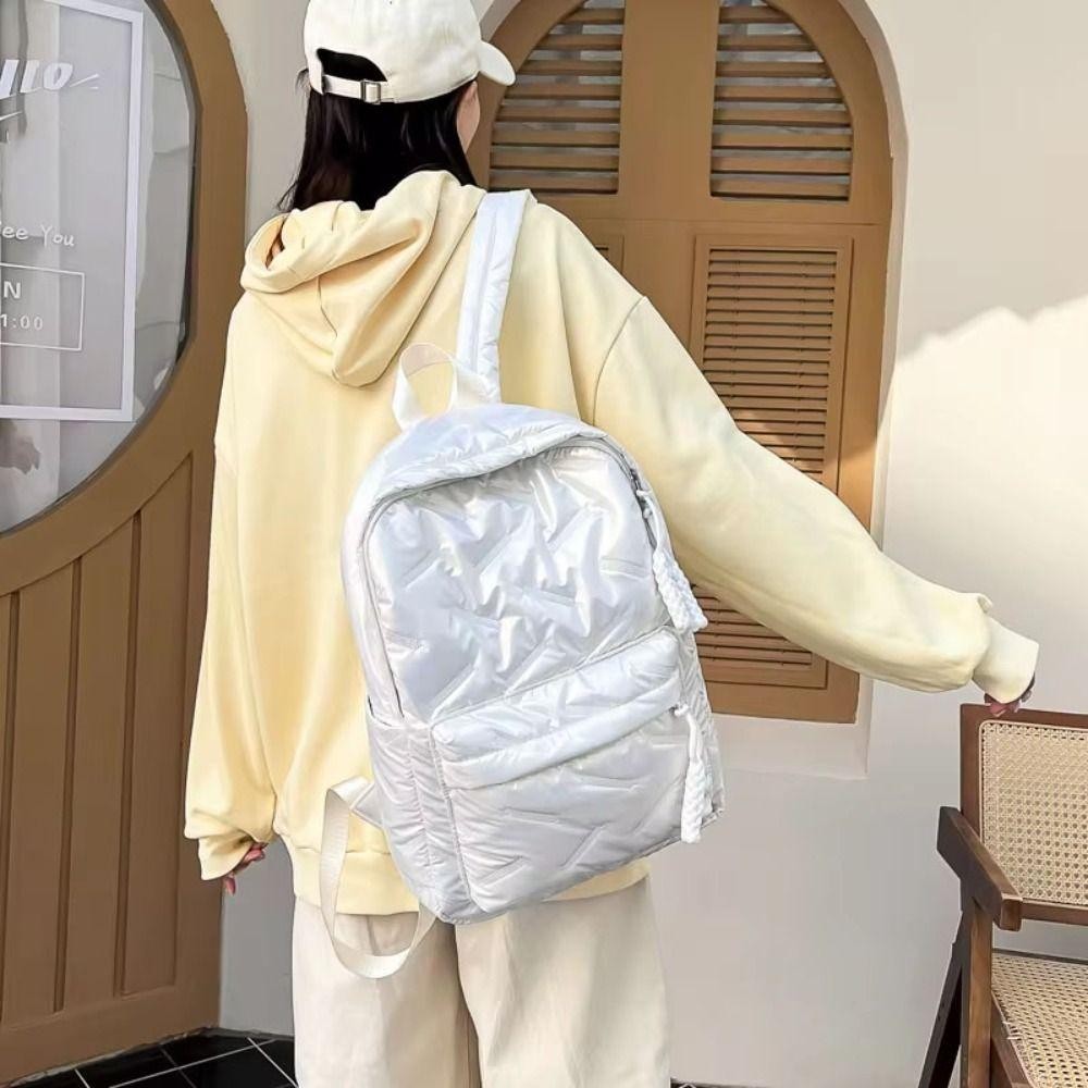 Sevenhome3e Bubble กระเป๋าสะพาย, จีบไนลอนผ้าฝ้ายกระเป๋าเป้สะพายหลัง,แบบพกพา Cloud ปรับสายคล้องไหล่ Knapsack กระเป๋านักเรียนนักเรียน Lady/Girls