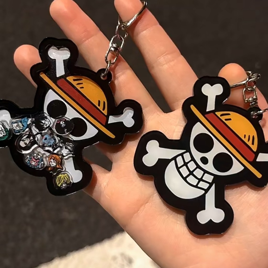 Creative One Piece สั่น Decompression พวงกุญแจส่วนบุคคล One Piece Luffy กระเป๋าจี้พวงกุญแจ
