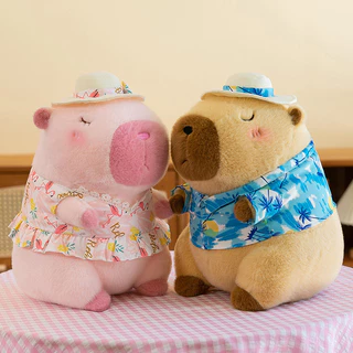 คาปิบาร่า ตุ๊กตาคาปิบาร่า ผ้าพันคอ ตุ๊กตาคาปิบาร่า ผ้าพันคอที่ถอดออกได้ ของเล่นเด็กผู้หญิง ของขวัญ