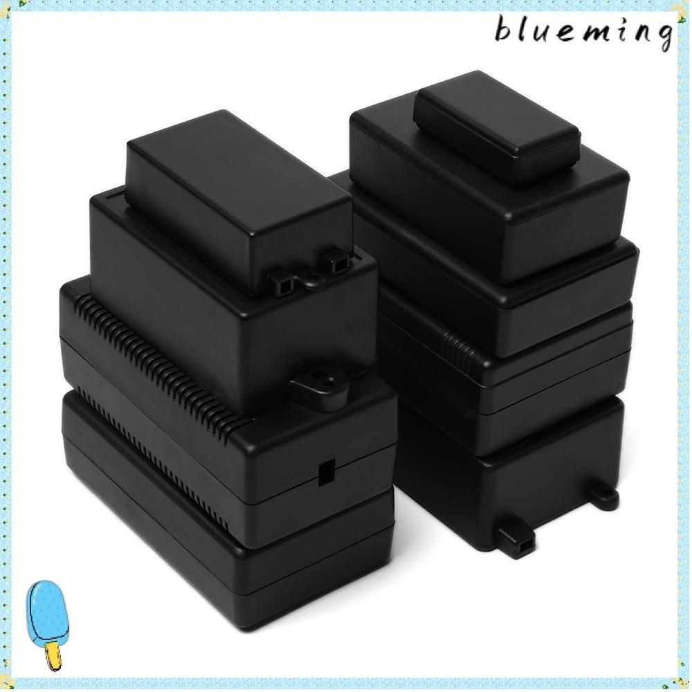 Blueming2 กล่องพลาสติก ABS สีดํา สําหรับใส่จัดเก็บอุปกรณ์อิเล็กทรอนิกส์ DIY 1 2 ชิ้น