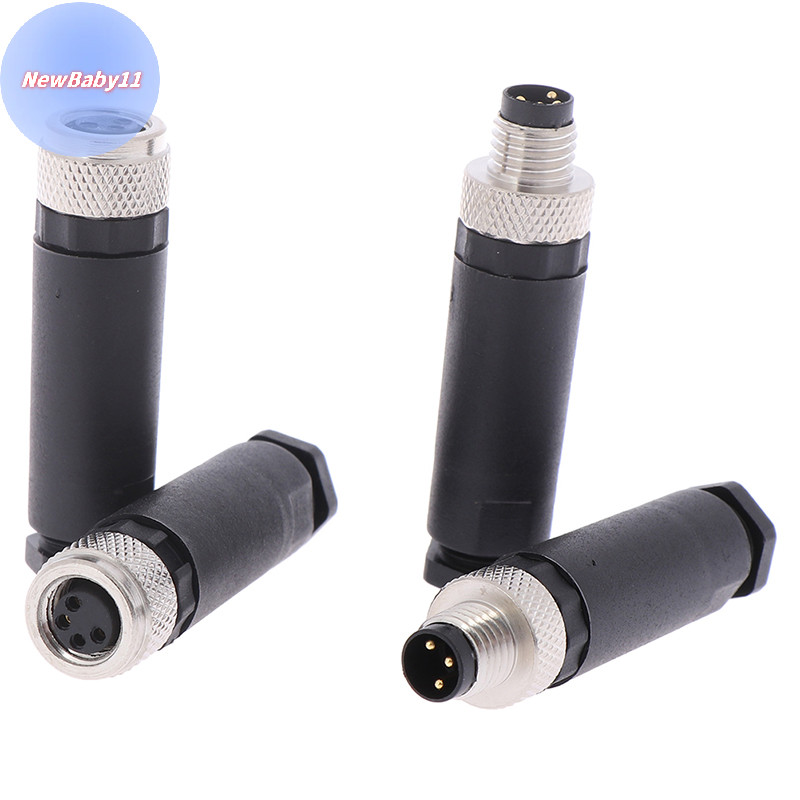 Onebaby 1Pc M8 Sensor Connector 3/4 Pin ปลั๊กมุมตรงชาย/หญิง TH