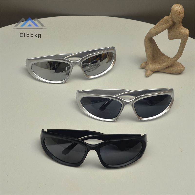 EIbbkg กีฬาแว่นตากันแดดแว่นตากันแดดแว่นตา UV400 Windproof Steampunk แว่นตากันแดดสําหรับผู้ชายผู้หญิงตกปลา Retro ลดราคา