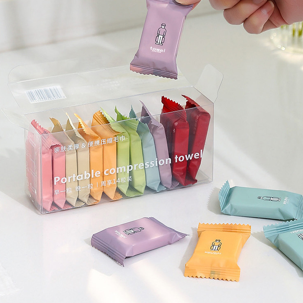 ผ้าขนหนูอัดเม็ด ผ้าพกพา 24x30cm ทิชชู่อัดเม็ด ผ้าอเนกประสงค์ แบบใช้แล้วทิ้ง เหมาะสำหรับพกพา - รูปที่ 6