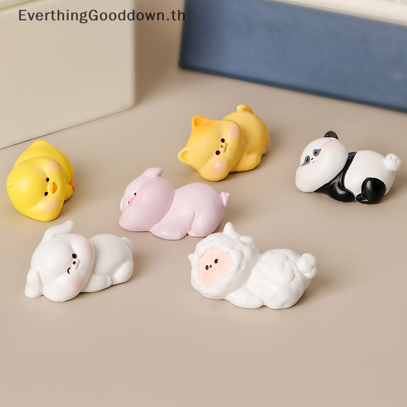 Ever การ์ตูนน่ารักหมีกระต่ายแมวสุนัขเป็ดสัตว์Figurinesแฟชั่นMiniature Desktopเครื่องประดับรถDIYอุปกรณ์ตกแต่งของขวัญTH