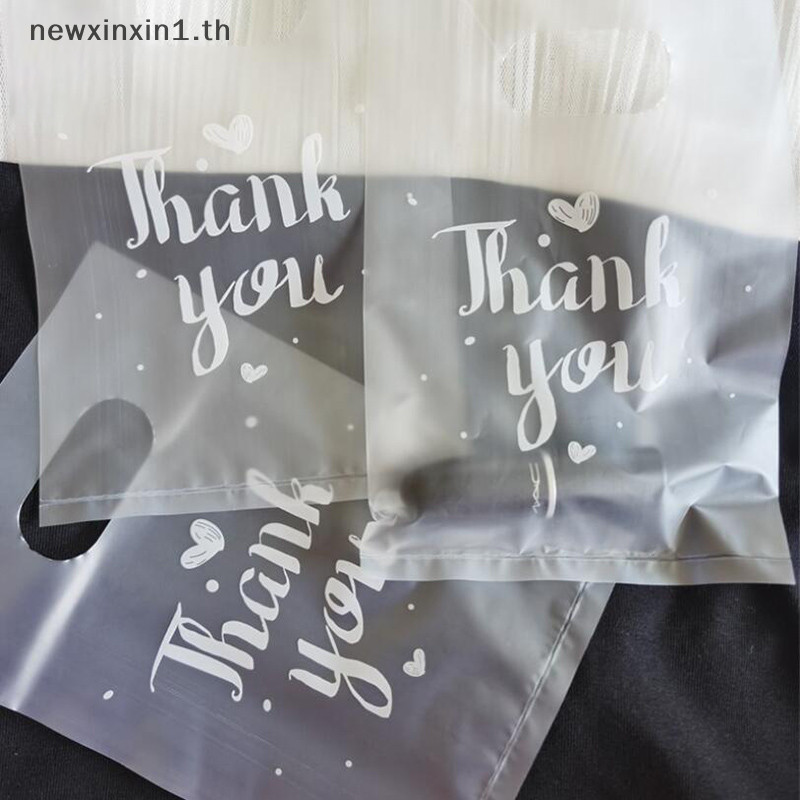 *NT* 100 ชิ้น Mini ขอบคุณถุงของขวัญพลาสติกงานแต่งงานถุงขนมกระเป๋าช้อปปิ้งกระเป๋า {T}