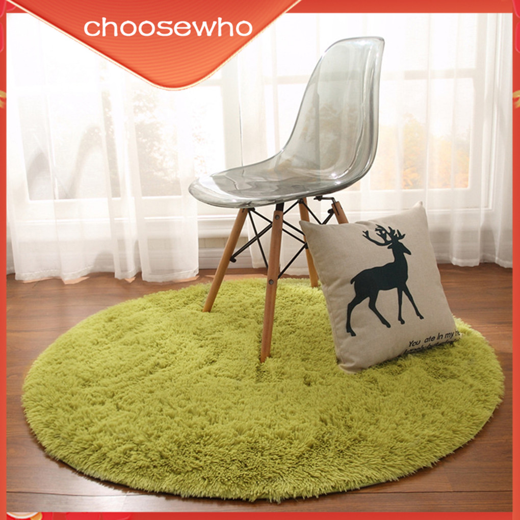 ChooAnti-skid Round Shaggy Area Rug Soft Carpet Mat Floor for Living Room Bedroom Table