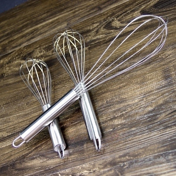 10"/12"/14" เครื่องตีไข่สแตนเลส Hand Whisk Mixer (K)