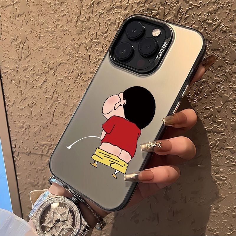 เคส OPPO A7 A15 A3 A9 A54 A16 A31 A76 A57 A17 A38 Realme 5 C3 C30 เคสโทรศัพท์พรีเมี่ยมโฮโลแกรมสุดน่ารักจากเครยอนชินจัง