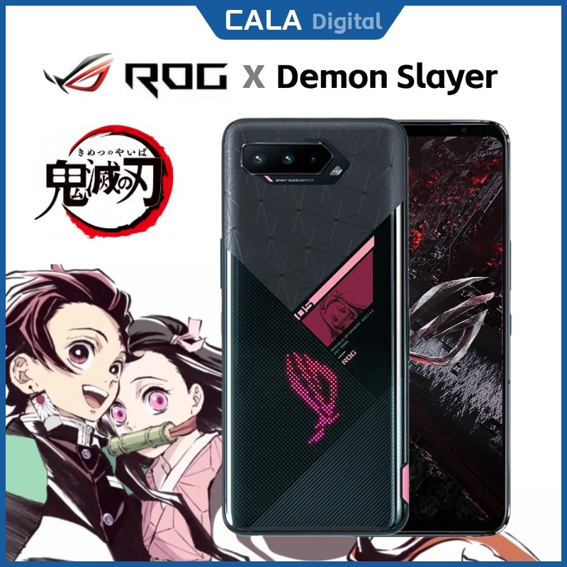 Rog X Demon Slayer โทรศัพท์มือสองต้นฉบับ ROG 5 gaming Snapdragon888+ 6.59" 2340x1080Hz ใช้สําหรับการ