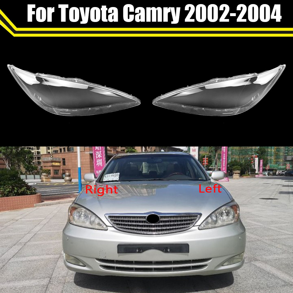 เลนส์ไฟหน้ารถสําหรับ Toyota Camry 2002 2003 2004 ไฟหน้าหมวกเปลี่ยนด้านหน้า Auto Shell ฝาครอบหัวโคมไฟ