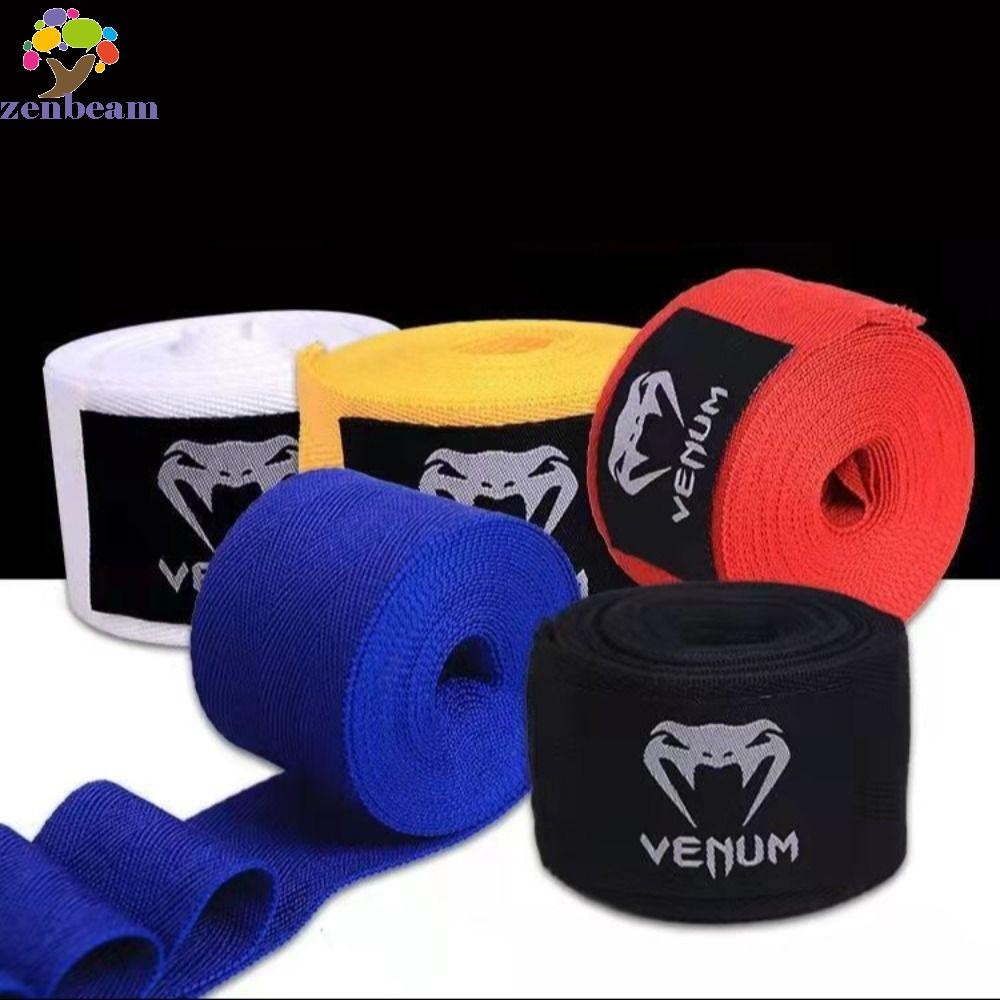 Zenbeam สายรัดชกมวย 1 คู่, สายรัดแฮนด์ผ้าฝ้ายยืดหยุ่น, ถุงมือแข่งขัน 1.5M ปกป้อง 2 ม้วนผ้าพันแผลชกมวยห่อเตะ