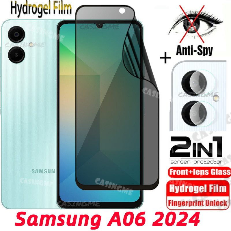 Samsung A06 2024 Soft Privacy Hydrogel Film Anti-Spy Full Cover Screen Protector สําหรับ Samsung Gal