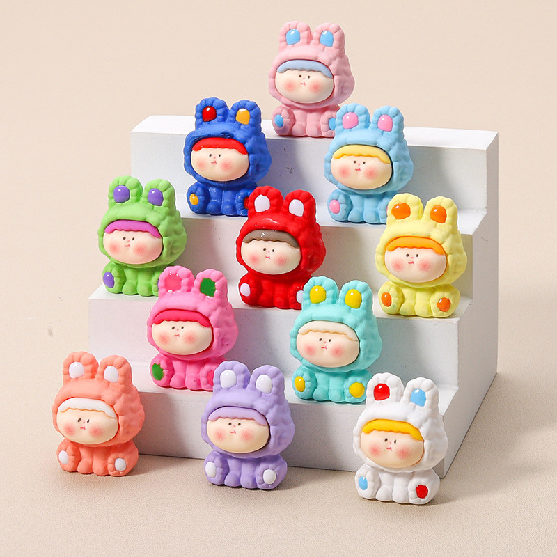 รู้สึกสีสีทึบลิธการ์ตูนทําเองน่ารักเมล็ดพืชสก์ท็อปรถสามมิติเครื่องประดับพวงกุญแจจี้ทั้ง