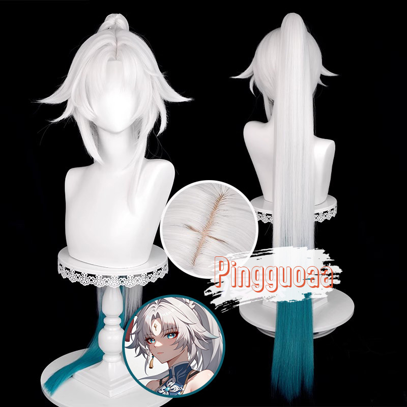 【Manmei】Honkai: Star Rail Feixiao Cosplay Wig 105cm Long Heat Resistant Synthetic Hair