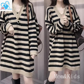 แม่ & เด็กขนาดบวก100กิโลกรัมลายกลวงหญิงตั้งครรภ์เสื้อถักกลาง…