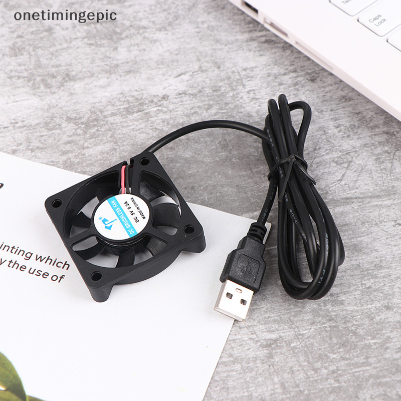 Onetimingepic 1 PC DC5010 พัดลมเงียบ 5V สาย USB Oily Humidifier Connector พัดลม PC Onetimingepic