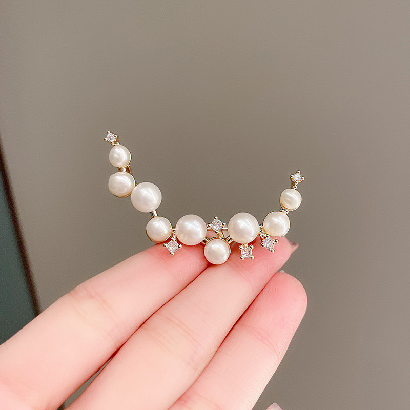 Pearl Meniscus เข็มกลัด High-End Fixed เสื้อผ้าเสื้ออุปกรณ์เสริม Pin
