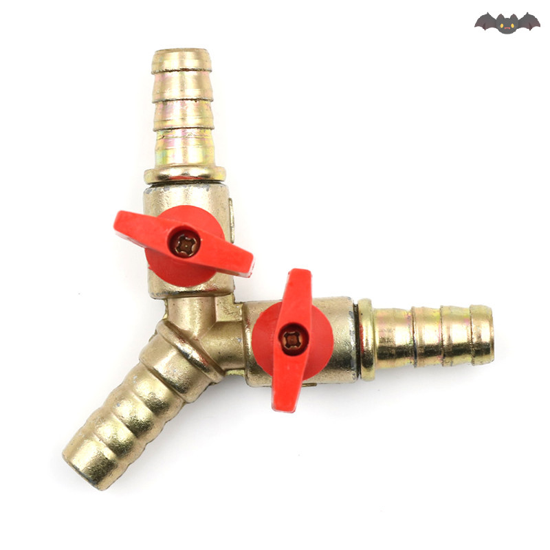 [PE] 3 Way Tee ทองเหลือง Y ปิดบอลวาล์ว 3/8" 10 มม. Barb การใช้น้ํามันแก๊ส / แคลมป์วาล์ว
 ทีแก๊สทองเ