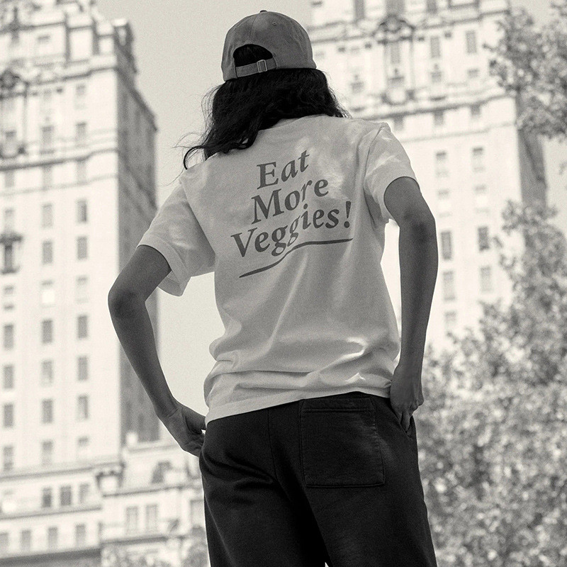 WP9I Sporty&Rich 24Early Spring New North American Niche Front and Rear Letter Printing Cotton Women