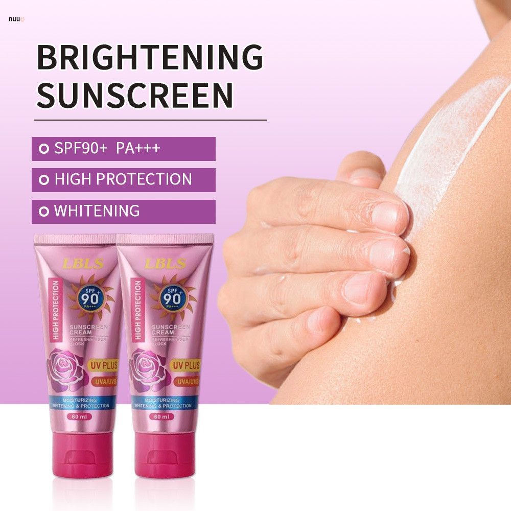 ครีมกันแดด Kiss Skin Care Facial Sunscreen Cream Spf 90+ 2 ชิ้น โลชั่นกันแดด 60 มล. Beauty nuuo