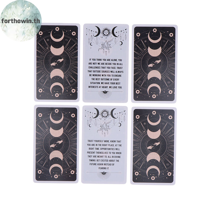 Forthewin Spirit ข้อความ Oracle การ์ด 54-Card Deck พร้อมข้อความสร้างแรงบันดาลใจจากคู่มือของคุณ Tarot Deck เกมกระดานสําหรับ Party Board เกม th