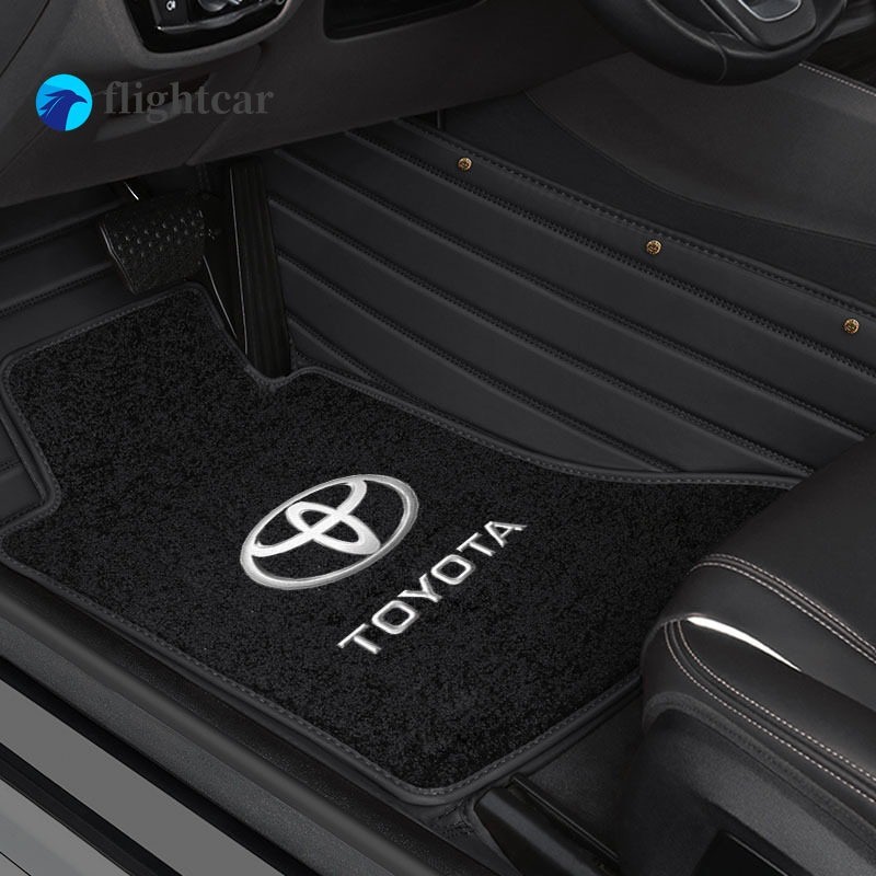 4 ชิ้นพรมปูพื้นรถยนต์ลึกสําหรับ Toyota Camry Vios Altis Rush Avanza Vellfire Innova Hilux Wish