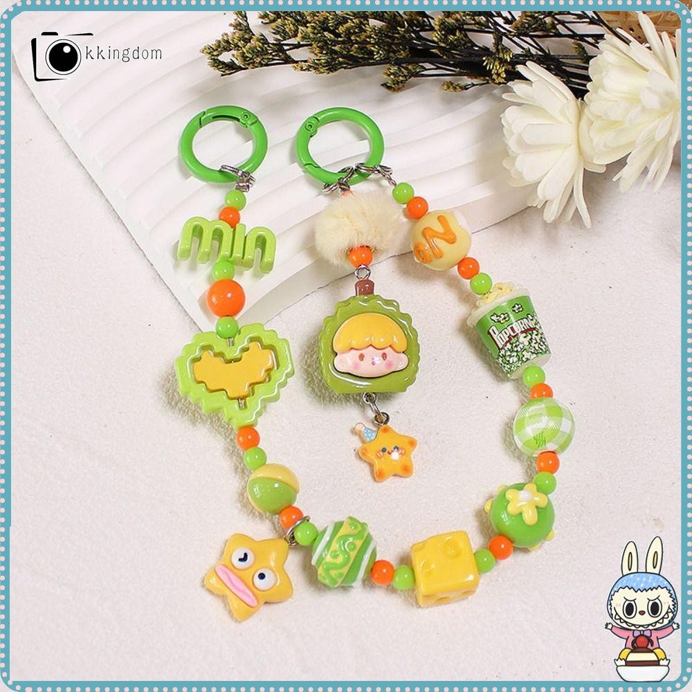 Kkingdom สายคล้องโทรศัพท์มือถือ, สายแขวน POP Mart โทรศัพท์ Charm เชือก, Anti-lost Handmade สีสันสดใสมือถือ Lanyard