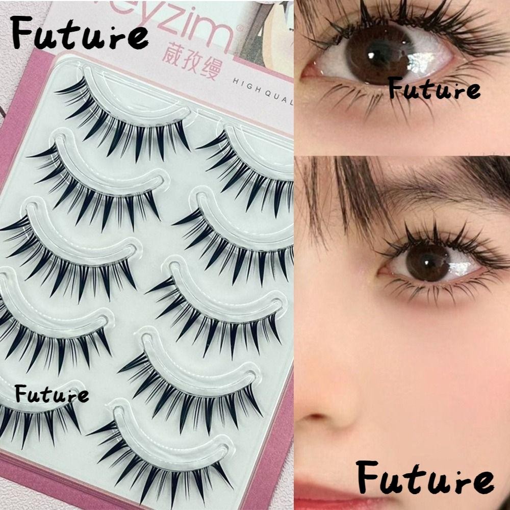 Future มังงะอะนิเมะ Lashes, Dramatic ญี่ปุ่นคอสเพลย์ขนตาปลอม, 5 คู่แพ็ค Faux Mink หนาเปียก Spky Lashes สําหรับผู้หญิง