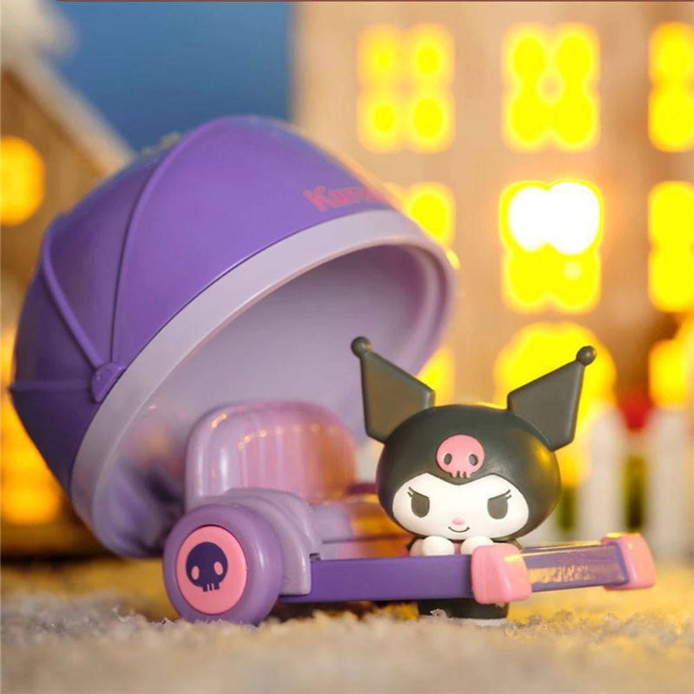 Sanrio Yellow Cart Blind Box Sanrio Mobile Meal Cart Blind Box Riding Family